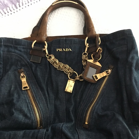 prada denim handbags
